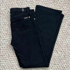7 For All Mankind Black Bootcut Leg Jeans